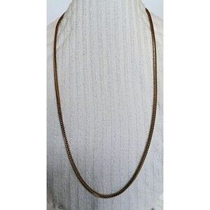 Vintage Inspired Goldtone Foxtail Wheat Chain Necklace 35 in